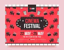 Gratis vector minimale cinema festival photocall