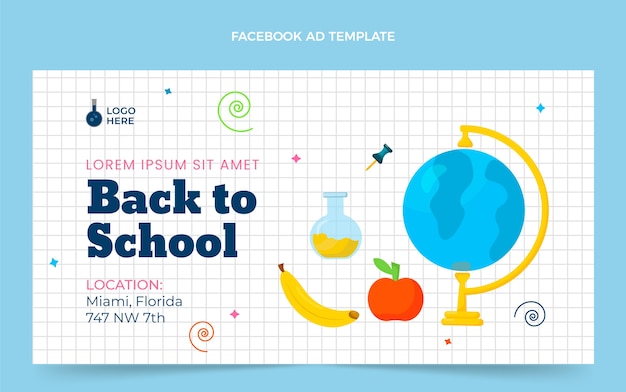 Minimale internationale school facebook sjabloon