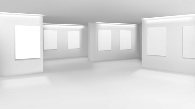 Minimale lege kunstgalerie expositie