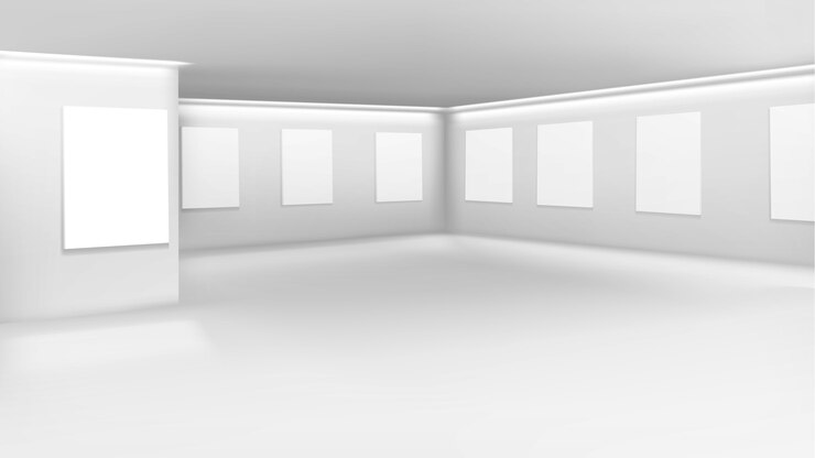 Gratis Vector minimale lege kunstgalerie expositie