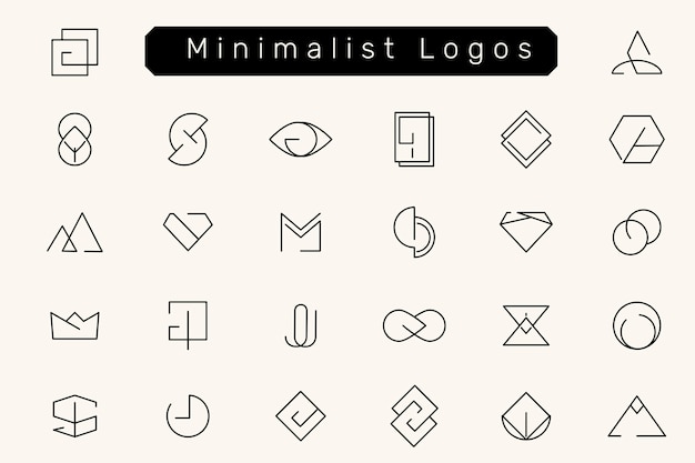 Gratis vector minimale logo-ontwerpen ingesteld