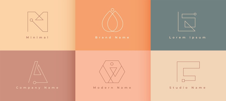 Gratis Vector minimale logo-ontwerpen voor uw bedrijf