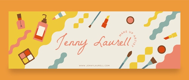 Gratis vector minimale make-up artist twitter header