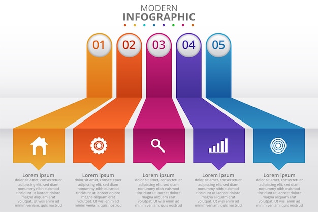 Minimale zakelijke infographics sjabloon. vector illustratie