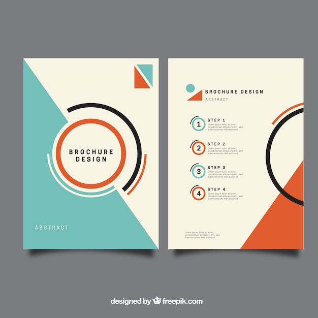 Gratis vector minimalis brochure sjabloon