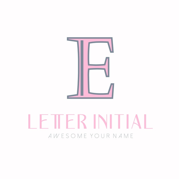Gratis vector minimalistisch logoontwerp met de letter e voor een persoonlijk merk of bedrijf