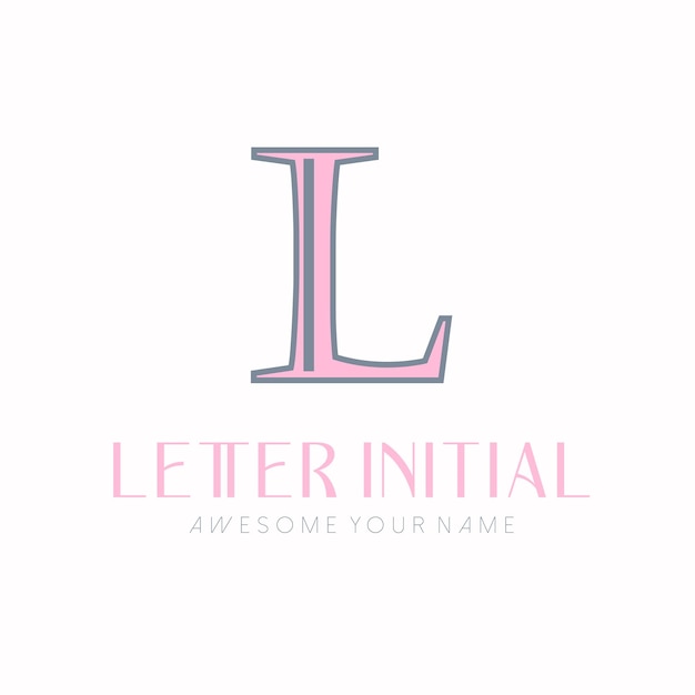 Gratis vector minimalistisch logoontwerp met de letter l voor een persoonlijk merk of bedrijf