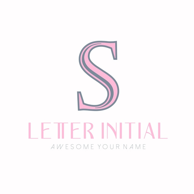 Minimalistisch logoontwerp met de letter s voor een persoonlijk merk of bedrijf