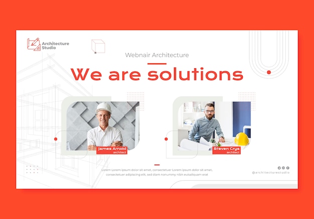 Gratis vector minimalistische architectuur project webinar