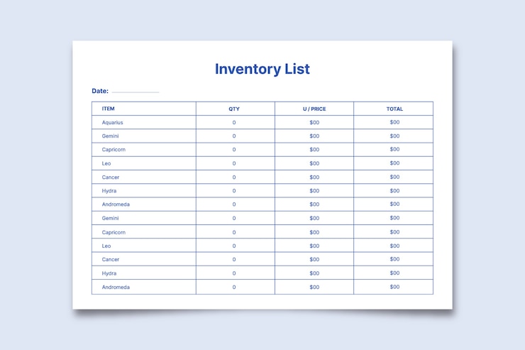 Gratis Vector minimalistische checklist voor winkelvoorraadinventaris