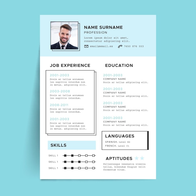 Minimalistische cv-sjabloon