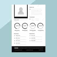 Gratis vector minimalistische cv-sjabloon