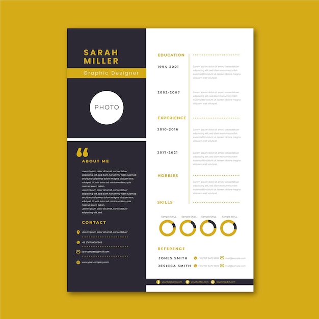 Minimalistische cv-template