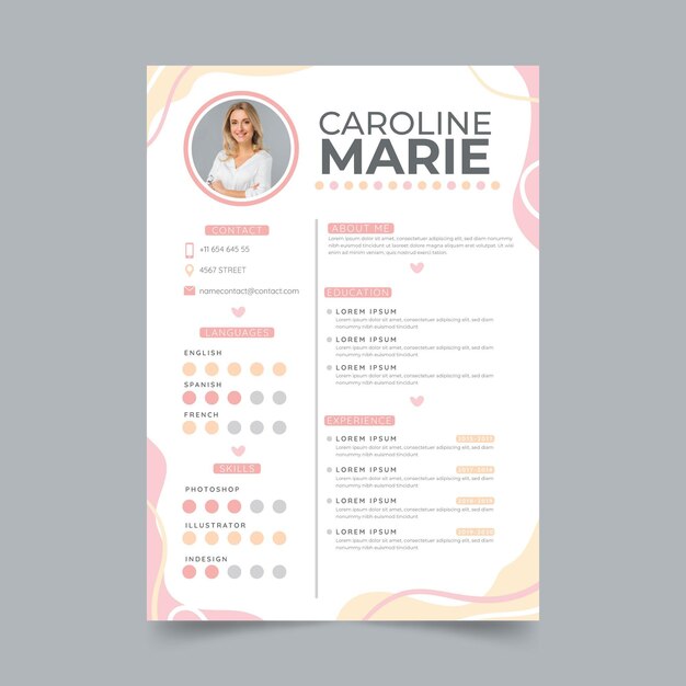 Minimalistische cv-template