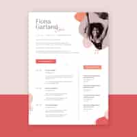 Gratis vector minimalistische cv-template