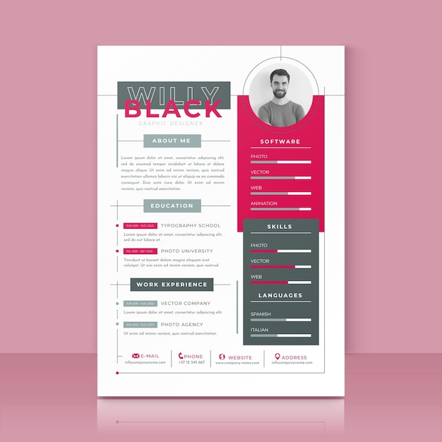 Minimalistische cv-template