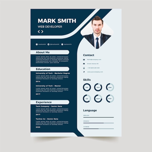 Minimalistische cv-template