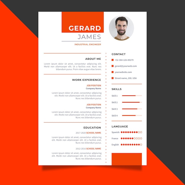 Minimalistische cv-template