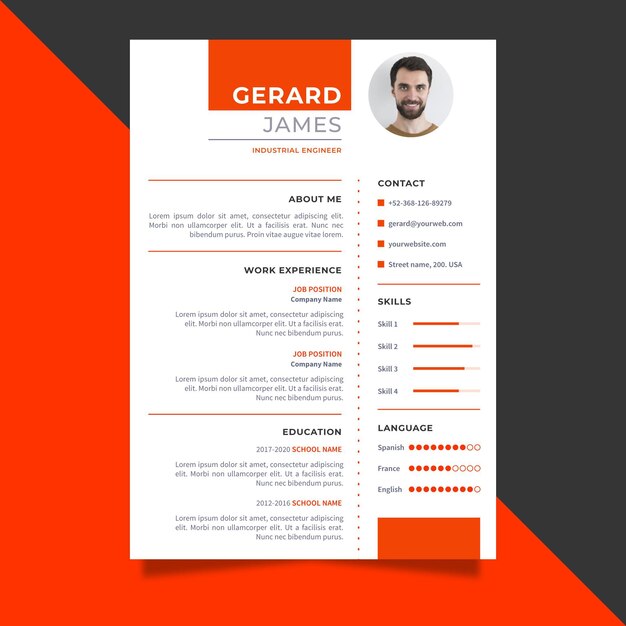 Minimalistische cv-template