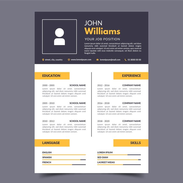 Minimalistische cv-template