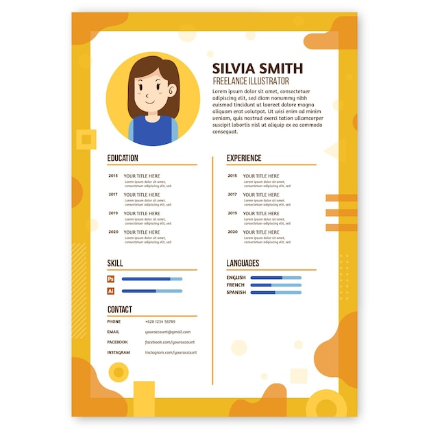 Minimalistische cv-template