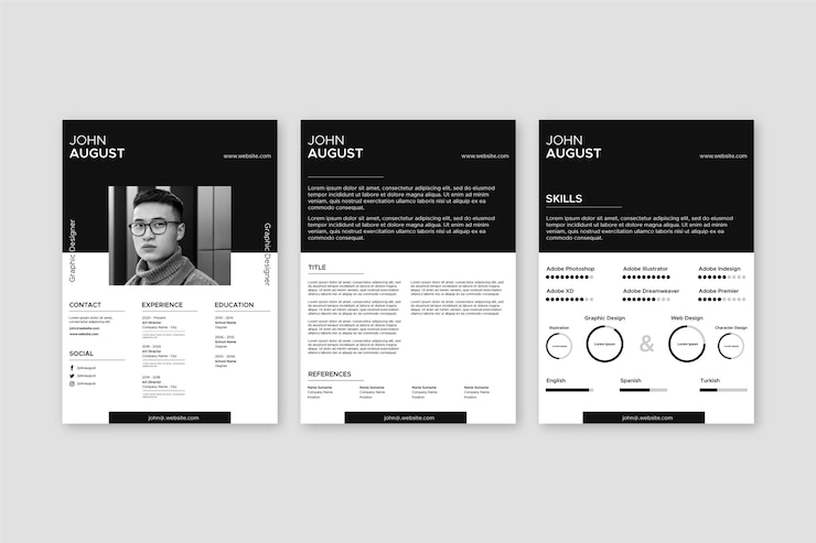 Gratis Vector minimalistische cv-template