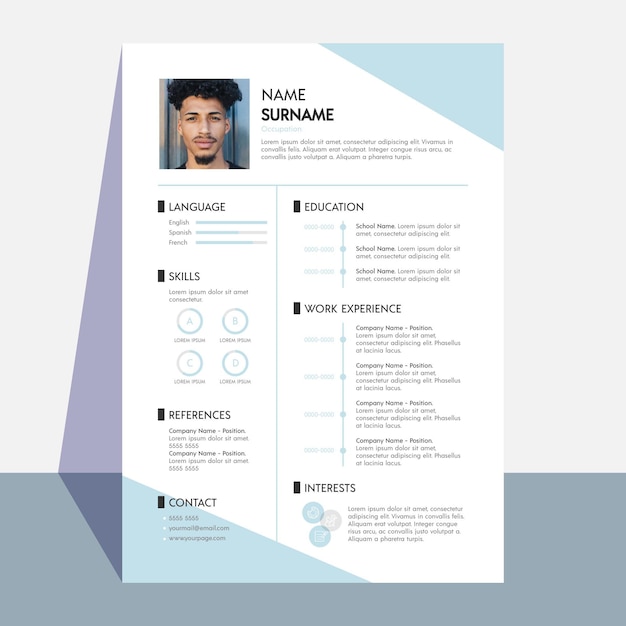 Minimalistische cv-template