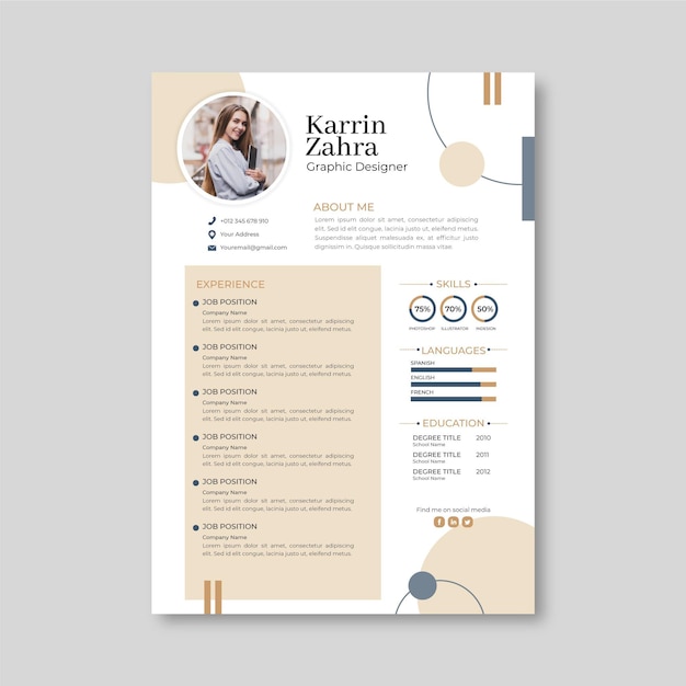 Minimalistische cv-template