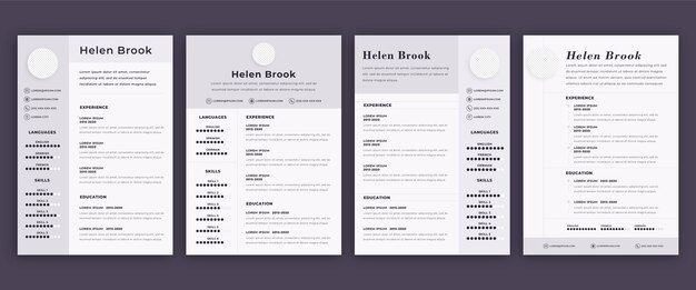 Minimalistische cv-template