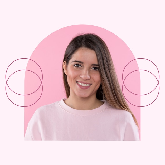 Gratis vector minimalistische geometrische judith's tiktok profielfoto