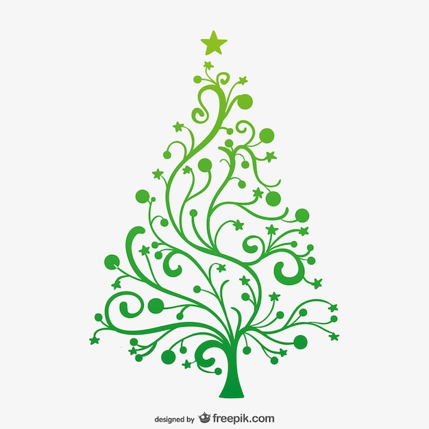 Minimalistische groene kerstboom