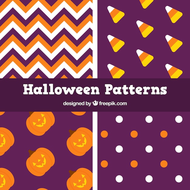 Gratis vector minimalistische halloween patronen