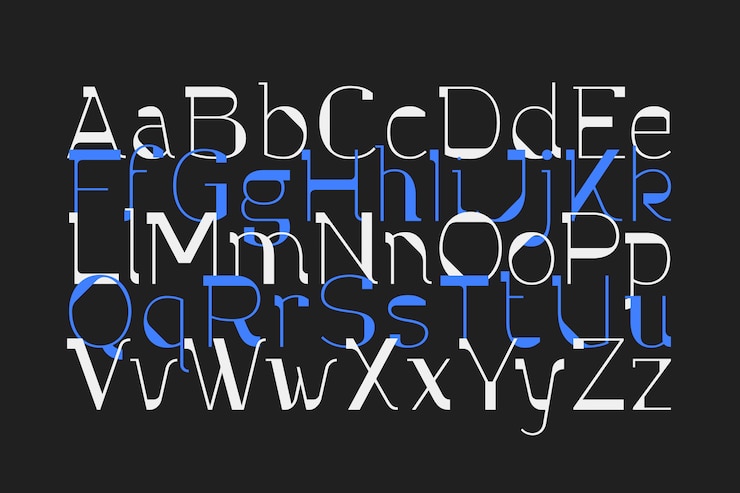 Gratis Vector minimalistische moderne lettertypeset
