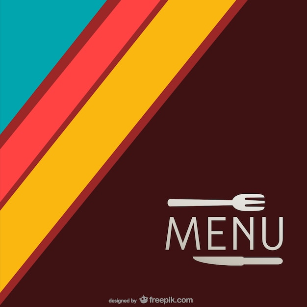 Minimalistische retro vector menumalplaatje