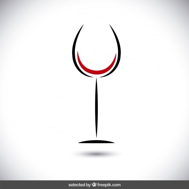 Gratis Vector minimalistische wijnglas logo