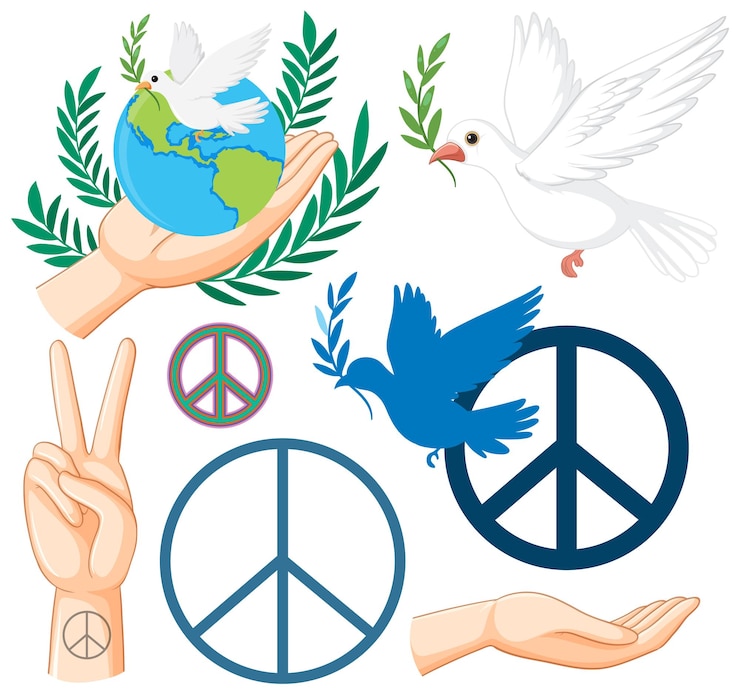 Gratis Vector mix set van vrijheidsvogel