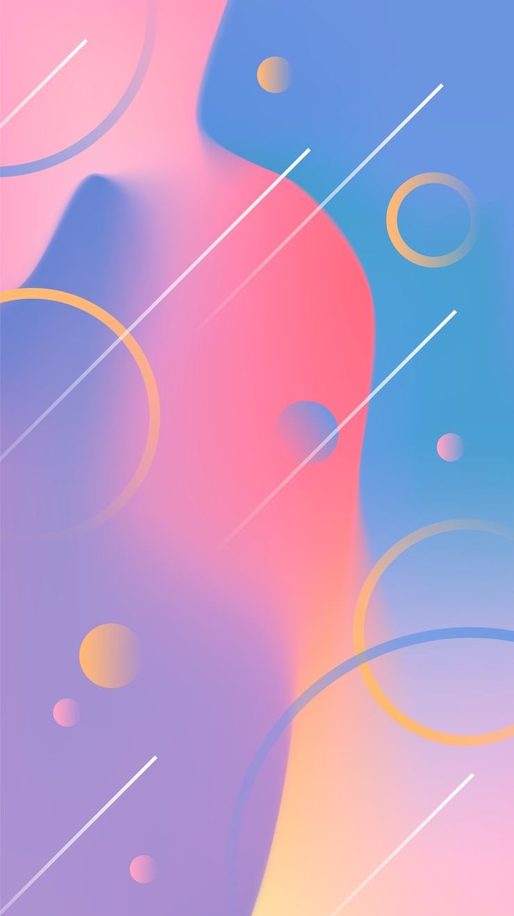 Gratis Vector mobiel behang met vloeiende vormen