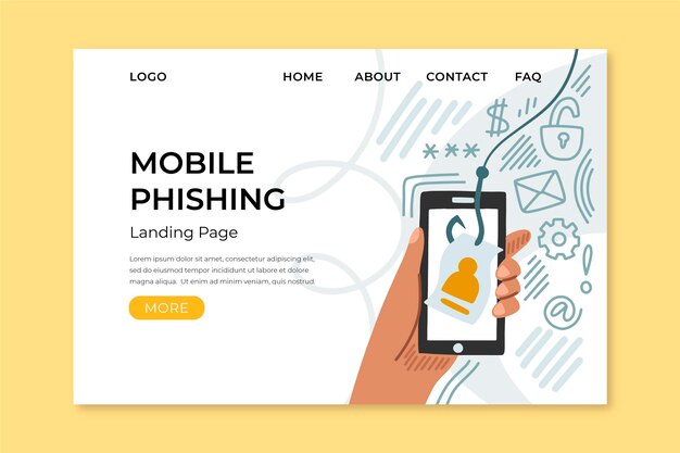 Mobiele phishing-bestemmingspagina