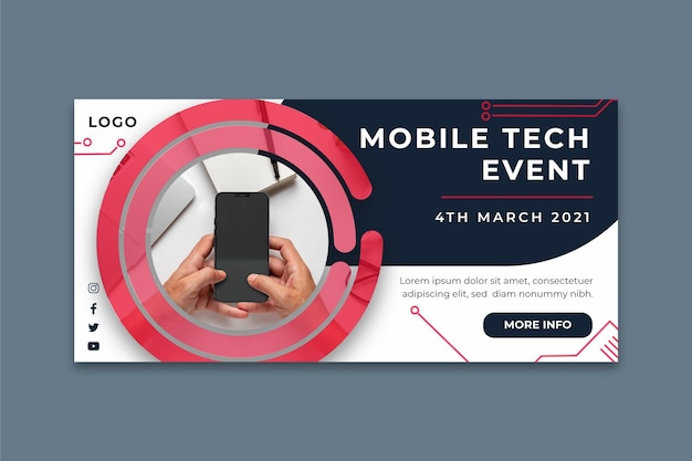 Mobiele tech horizontale banner