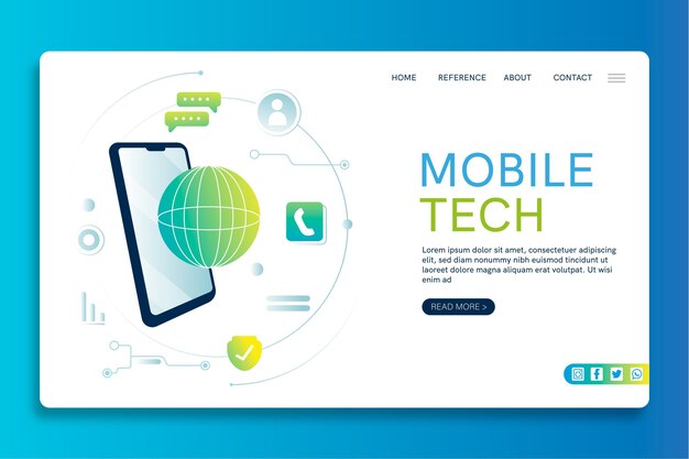 Mobiele tech seo-bestemmingspagina-sjabloon