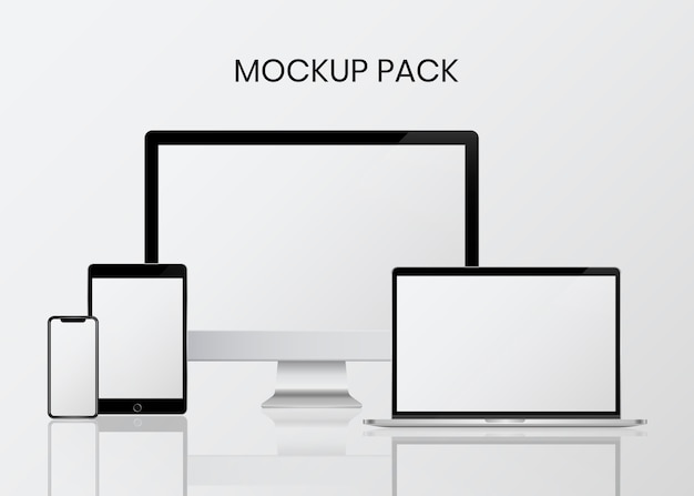 Mockup-set voor digitaal apparaat