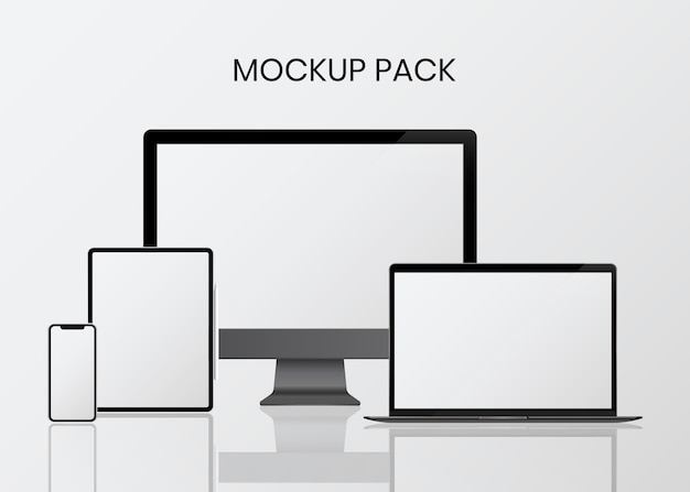 Mockup-set voor digitaal apparaat
