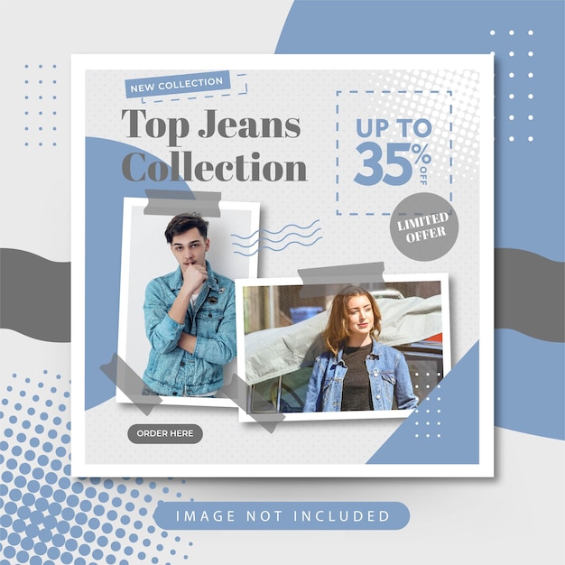 Mode Jeans Sale Social Media Instagram Post