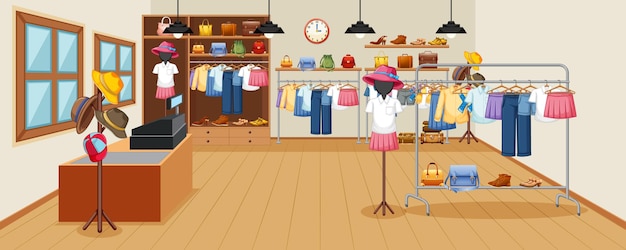 Gratis vector mode kleding winkel achtergrond