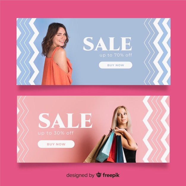 Mode verkoop banners