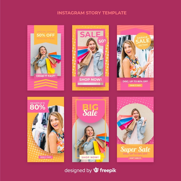 Mode verkoop instagram verhalen collectie