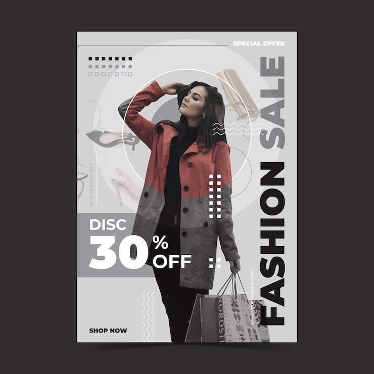 Gratis Vector mode verkoop sjabloon concept