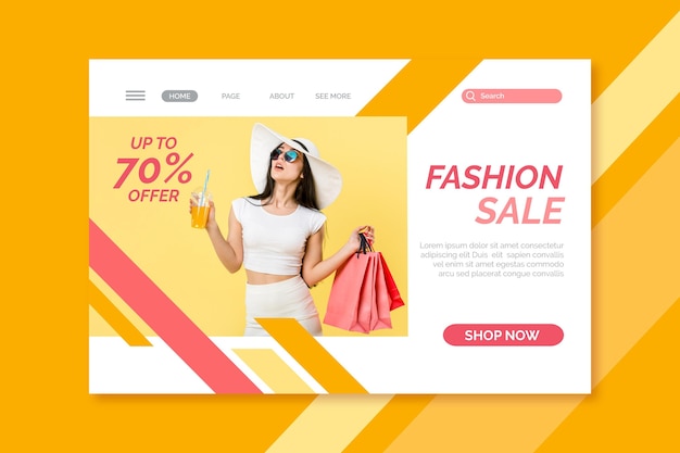 Mode verkoop webtemplate