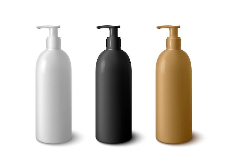 Gratis Vector model van een plastic fles met pompdop