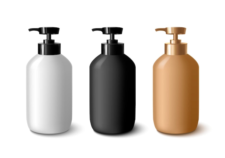 Gratis Vector model van een plastic fles met pompdop